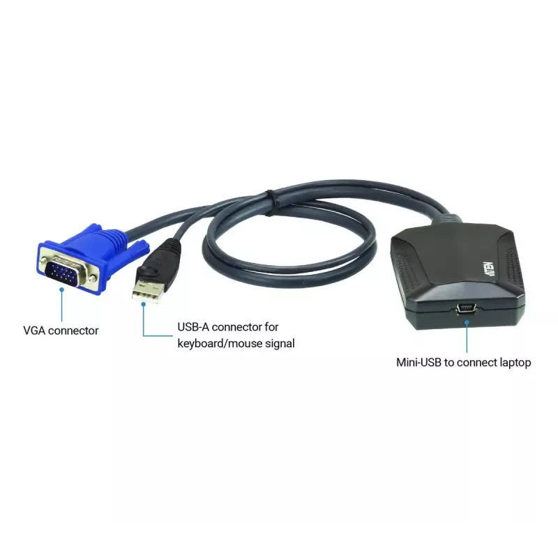 Adapter konsoli KVM ATEN CV211 do laptopa USB Crash Cart