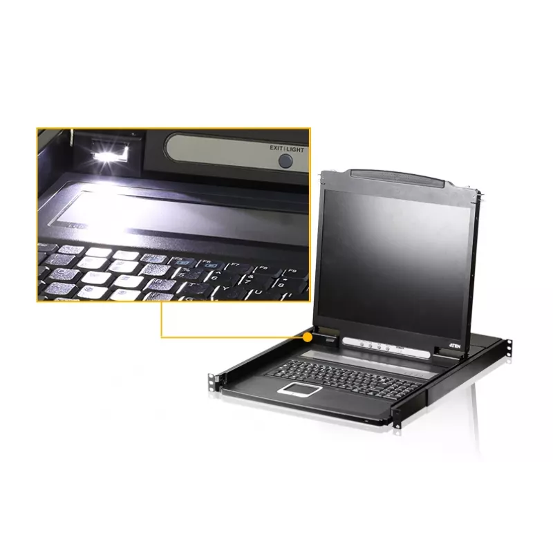 ATEN CL1000N konsola rackowa 48,3 cm (19 cali) Czarna 1U