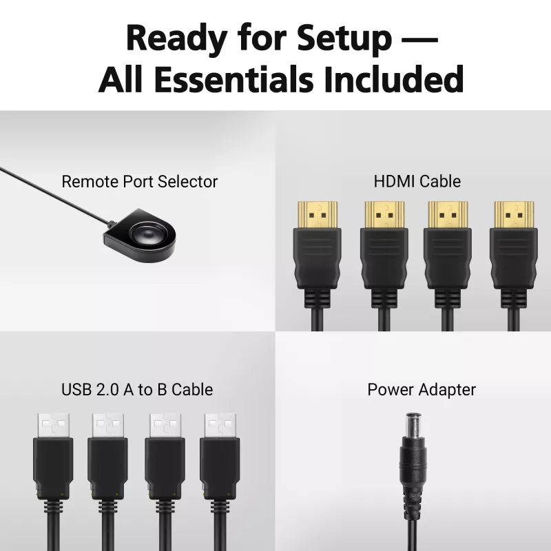 ATEN 4-portowy przełącznik USB 4K HDMI KVMP USB klawiatura mysz wideo