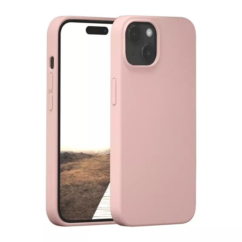 dbramante1928 Monaco silikonowe etui z MagSafe do iPhone'a 15 w kolorze Pink Sand