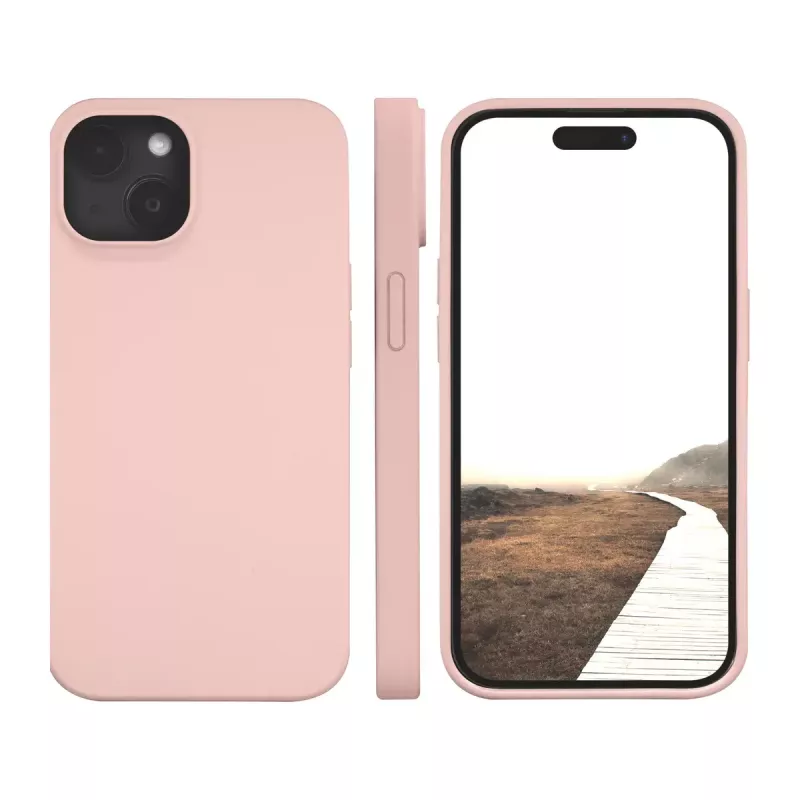 dbramante1928 Monaco silikonowe etui z MagSafe do iPhone'a 15 w kolorze Pink Sand
