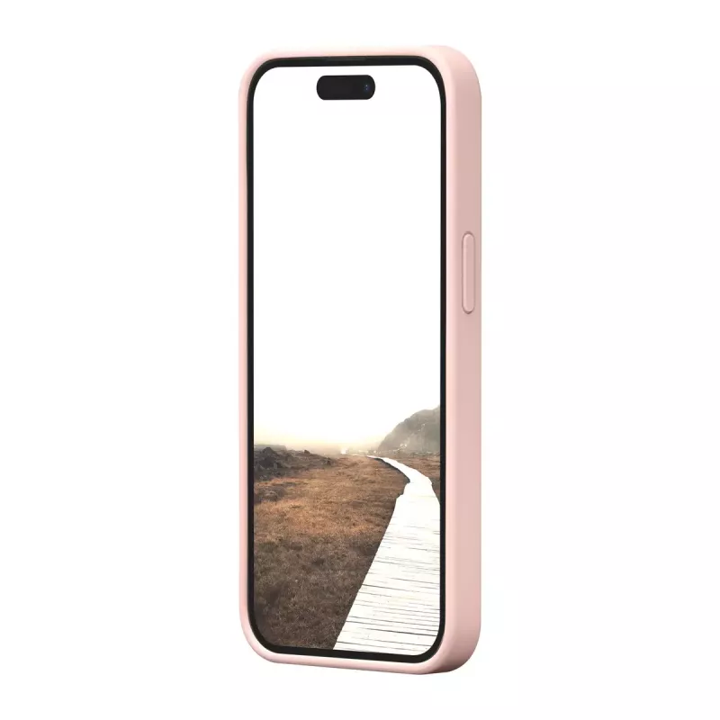 dbramante1928 Monaco silikonowe etui z MagSafe do iPhone'a 15 w kolorze Pink Sand