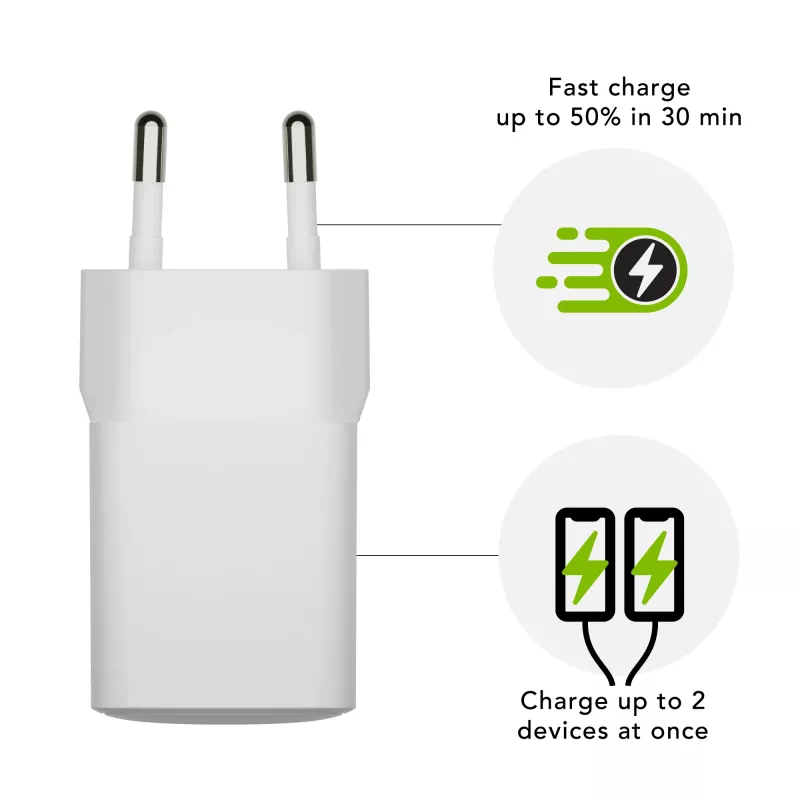 dbramante1928 re-charge Pro - Ładowarka ścienna EU USBC30W+USBA18W-W