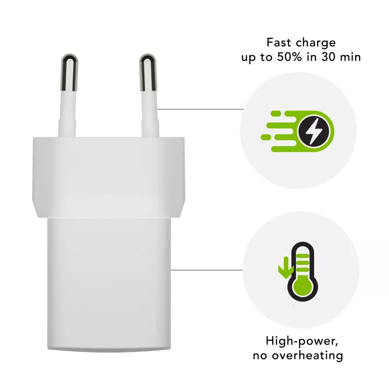 dbramante1928 re-charge Pro - ładowarka sieciowa EU USB-C 25W - W, do użytku wewnątrz pomieszczeń, AC, biała
