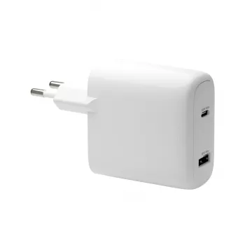 Ładowarka d bramante re-charge Pro EU – Wewnętrzna AC 110–240 V, USB‑C 65 W + USB‑A 18 W, Biała