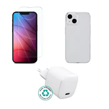 Ładowarka do urządzeń mobilnych eSTUFF ES-KIT-IPH14 USB Type-C Wewnętrzna AC Przezroczysta biała