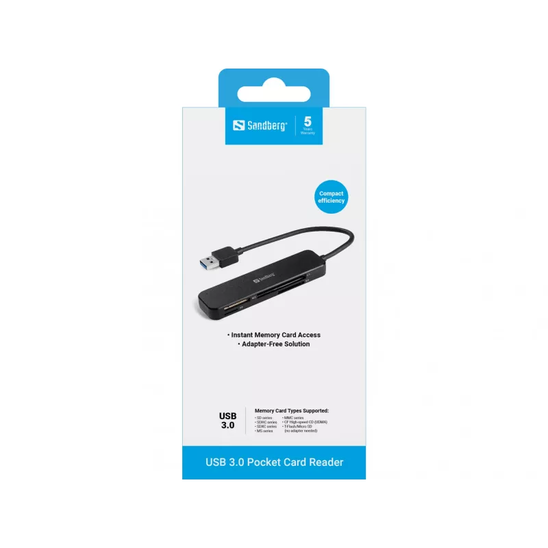 Czytnik kart Sandberg USB 3.0 Pocket Card Reader