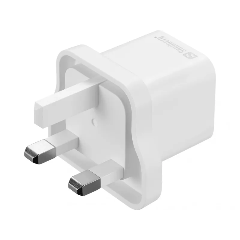 Ładowarka USB-C SANDBERG 441-64 20W wtyczka UK — szybkie ładowanie USB Power Delivery
