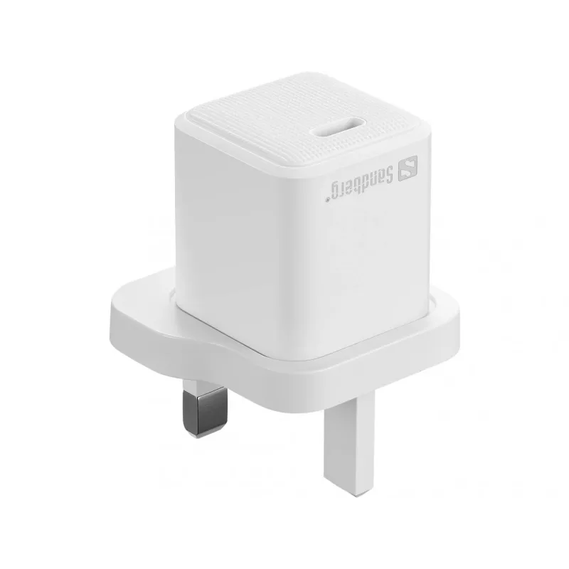 Ładowarka USB-C SANDBERG 441-64 20W wtyczka UK — szybkie ładowanie USB Power Delivery