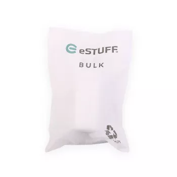 eSTUFF Ładowarka domowa USB-C PD 67W GaN Wtyczka UK - Biała - 100% plastik z recyklingu