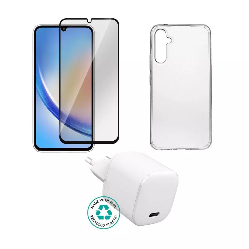Zestaw akcesoriów eSTUFF do Samsung Galaxy A14 ES-KIT-SAMGALA14 — niezbędne elementy do ładowania i łączności