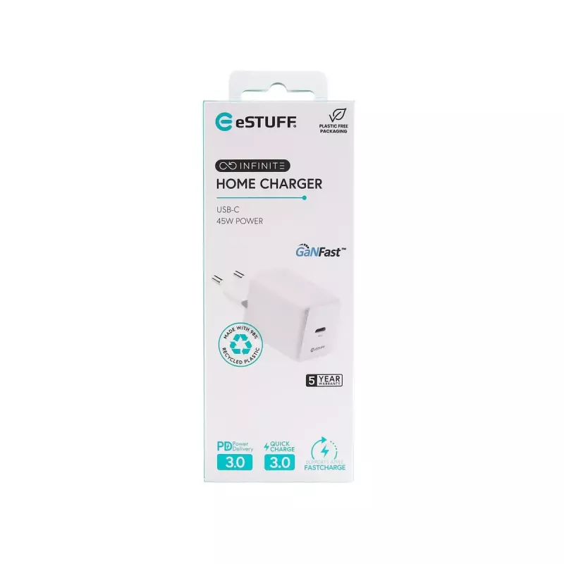 eSTUFF INFINITE ES637046 ładowarka USB-C EU PD 45W GaN