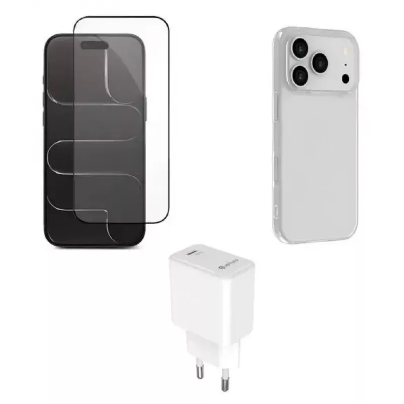 Zestaw zasilacza eSTUFF ES-KIT-IPH17PROMAX do iPhone 17 Pro Max z ładowarką i kablami