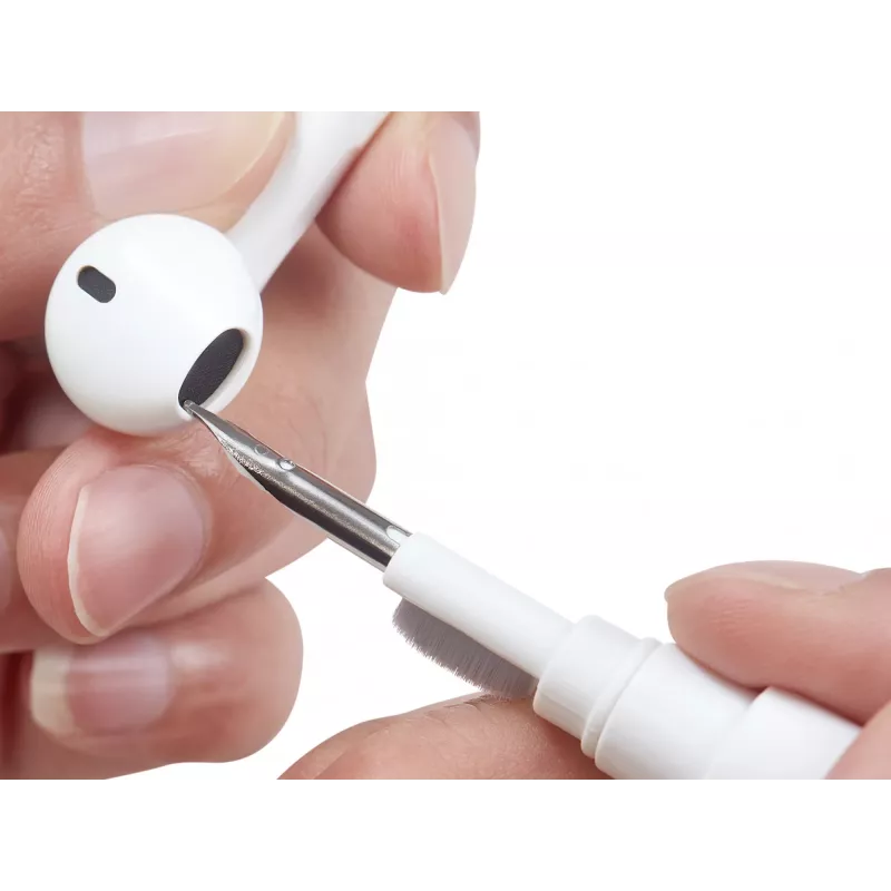 Zestaw do czyszczenia Sandberg Cleaning Pen Kit do słuchawek AirPods, szaro-biały