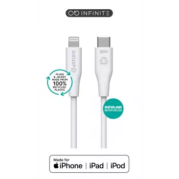 Kabel Lightning eSTUFF ES602270-BULK 2 m biały z certyfikatem MFI