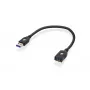 Kabel USB IOGEAR G2LU3AMF USB 3.2 Gen 1 0,3 m USB A Czarny