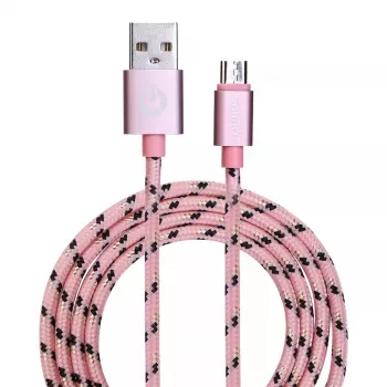 Kabel USB Garbot C-05-10196 1m USB A Micro-USB B Różowy