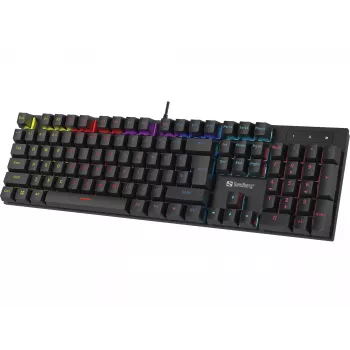 Sandberg Mechanical Gamer klawiatura GERMAN Full-size Wired USB Mechanical QWERTZ RGB LED