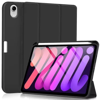 Etui folio eSTUFF ES68201101-BULK do iPad mini 6 21,1 cm czarne