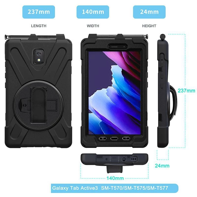 eSTUFF AUSTIN Etui Defender do Samsung Galaxy Tab Active3 - czarne