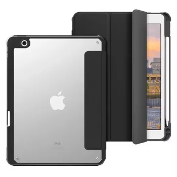Etui eSTUFF ES68200001-BULK do tabletu 25,9 cm (10,2 cala) Folio czarne, przezroczyste