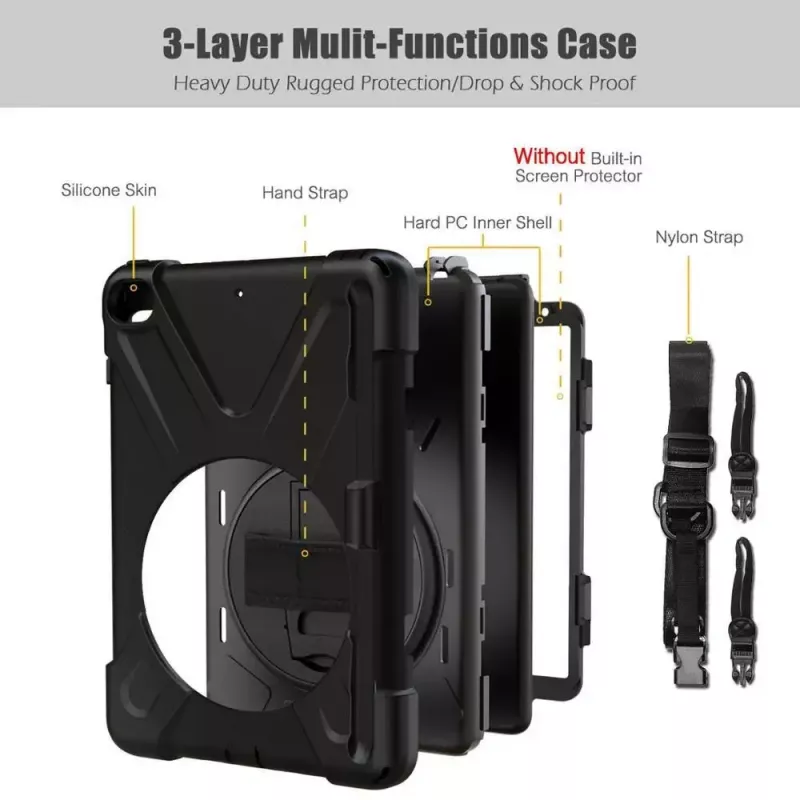 Cover eSTUFF AUSTIN Defender Case for iPad Mini 5/4 Czarny