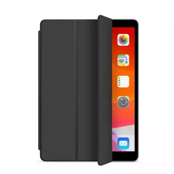 eSTUFF DENVER Futerał Folio dla iPada 9.7 2018/2017 - Czarna skóra PU/Przezroczysty