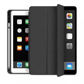 eSTUFF SEATTLE Etui na ołówek iPad 9.7 2018/2017 - Czarna skóra PU