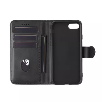 Etui-portfel eSTUFF ES67110001-BULK do iPhone SE 2022/2020 Czarny