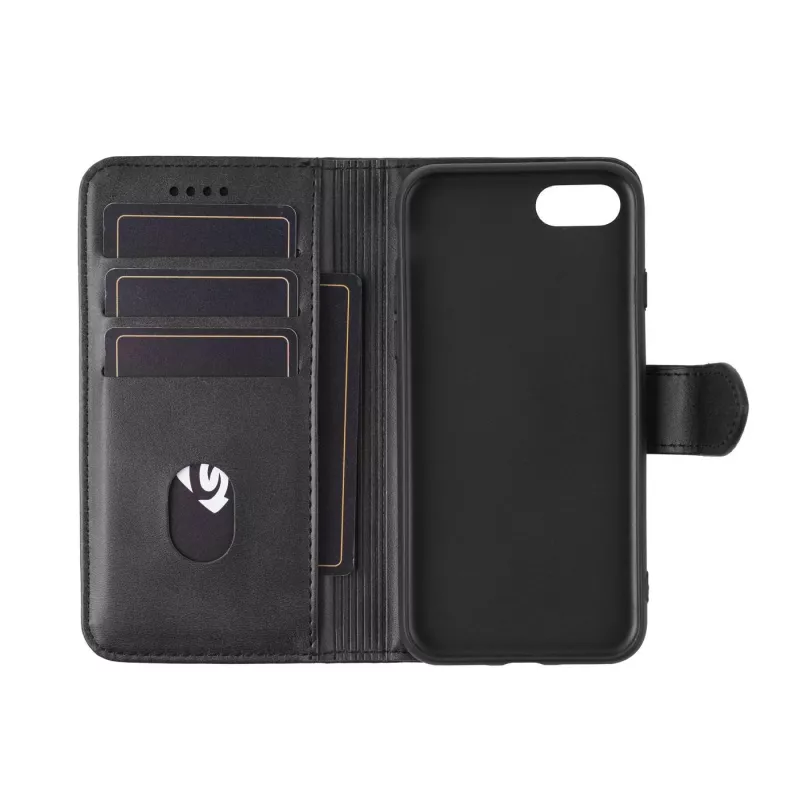Etui-portfel eSTUFF ES67110001-BULK do iPhone SE 2022/2020 Czarny