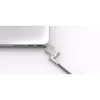 Linka zabezpieczająca Compulocks MBA11BRW — zamek na klucz, aluminiowa obudowa, linka ze stali nierdzewnej, srebrna