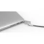 Linka zabezpieczająca Compulocks MBA11BRW — zamek na klucz, aluminiowa obudowa, linka ze stali nierdzewnej, srebrna