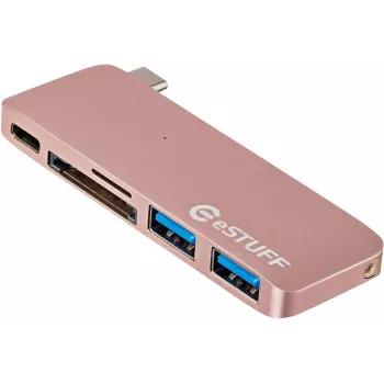 stacja dokująca/replikator portów do laptopa eSTUFF ES84121-ROSE USB 3.2 Gen 2 (3.1 Gen 2) Type-C w kolorze różowego złota