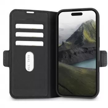 Etui składane dbramante1928 Oslo Pro do Apple iPhone 16 czarne PU z tworzywa sztucznego