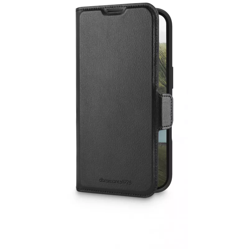 Etui składane dbramante1928 Oslo Pro do Apple iPhone 16 czarne PU z tworzywa sztucznego