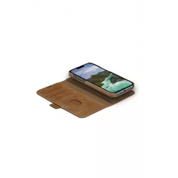 Etui Folio dbramante1928 Lynge iPhone 14 Plus Tan 3 kieszenie na karty
