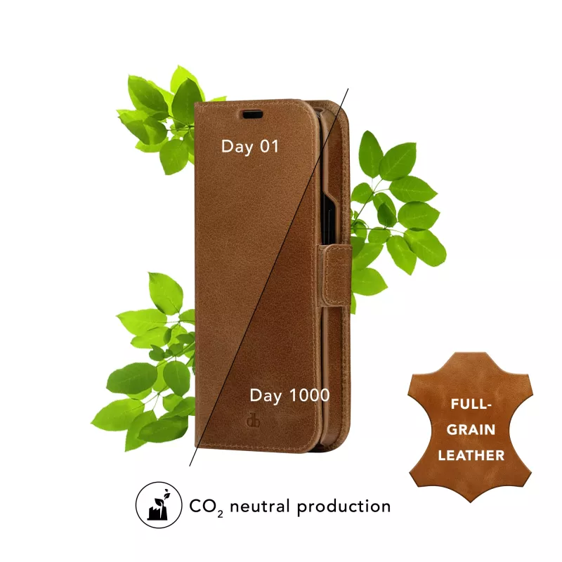 Etui Folio dbramante1928 Lynge iPhone 14 Plus Tan 3 kieszenie na karty