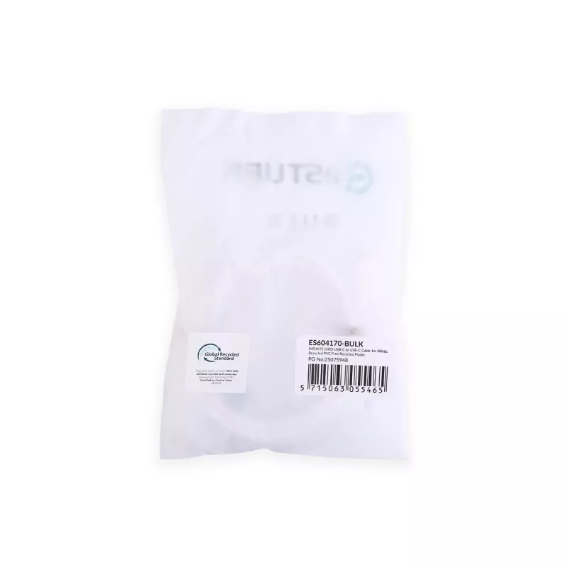 Kabel USB eSTUFF ES604170-BULK USB 2.0 1 m USB-C Biały