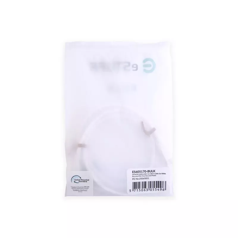 eSTUFF ES605170-BULK USB kabel USB 2.0 1 m USB C USB A biały