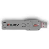 Klucz blokady portu Lindy USB Type A, różowy