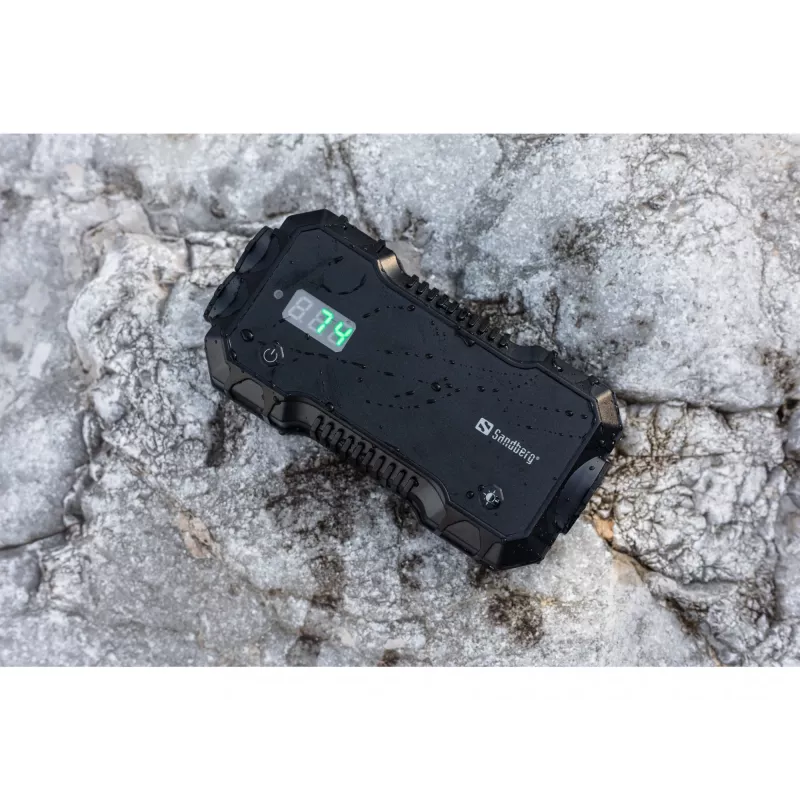 Powerbank z funkcją rozruchu samochodu Sandberg 10000 mAh USB Type-A Type-C Czarny