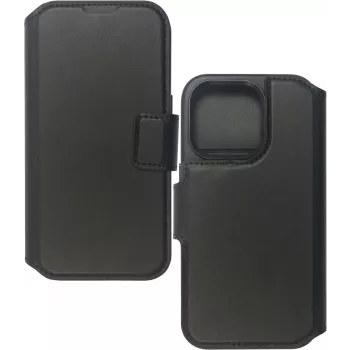 Etui portfelowe eSTUFF iPhone 16 Pro 6,3 cala czarne 3 kieszenie na karty