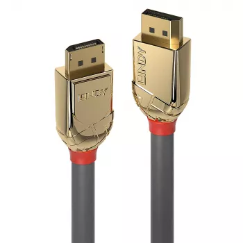 Kabel Lindy 0,5 m DisplayPort 1.4, Gold Line