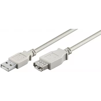 Microconnect USBAAF1 kabel USB USB 2.0 1 m USB A Szary