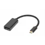 Microconnect MC-USBC-DPF1.2 adapter kabla wideo DisplayPort USB Type-C Czarny
