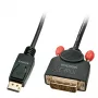 Lindy 41489 adapter kabla wideo 0.5 m DisplayPort DVI-D czarny