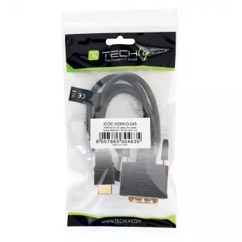 Adapter kabla wideo Techly ICOC-HDMI-D-045 5 m DVI-D czarny