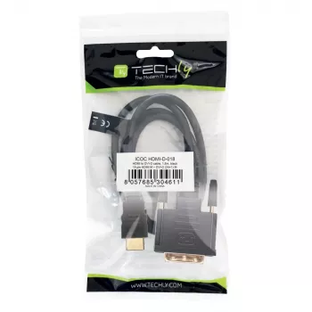 Kabel wideo Techly HDMI do DVI-D M/M 1,8 m ICOC HDMI-D-018