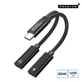 Kabel USB Microconnect MC-USBC-CFCF USB 2.0 0,13 m srebrny