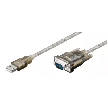 Microconnect 68875 kabel szeregowy Przezroczysty 1,5 m USB Typ-A VGA (D-Sub)